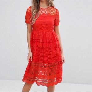ASOS Lasercut Midi dress